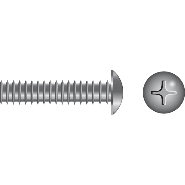 Seachoice #10-24 x 1 in Phillips Truss Machine Screw, Plain Steel 557